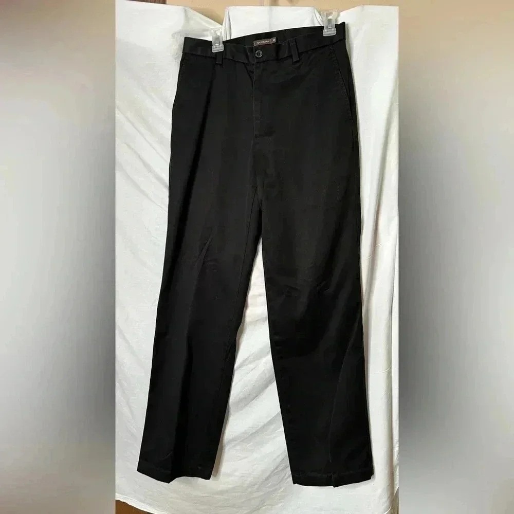Dockers D2 Straight Fit Mens Black Ultimate Chino Pants 30x32‎